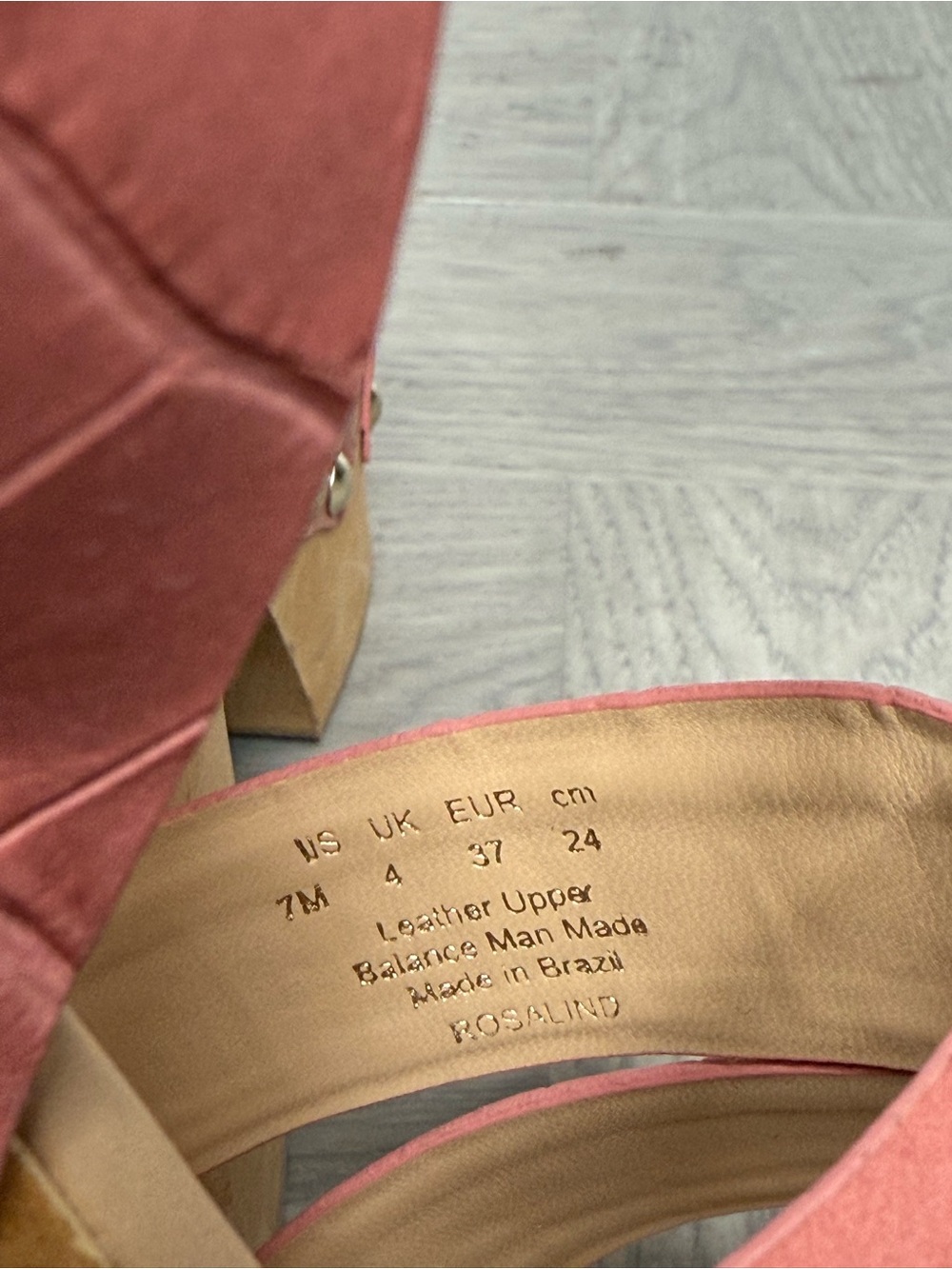 Sam Edelman Rosalind Pink Crocodile Square Toe Heeled Sandal 7 - Picture 6 of 8